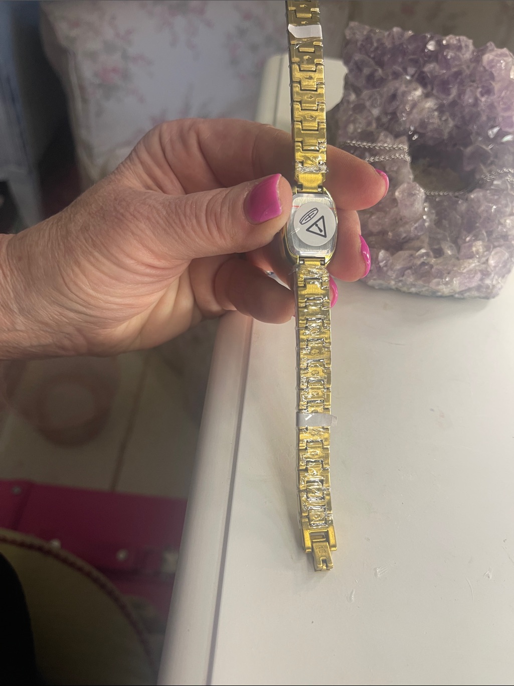 Gold-Tone Women's Watch With Purple Dial — image 4 of 4